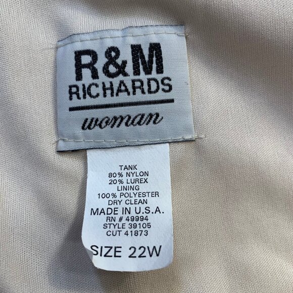 New With Tags Vintage Plus Size Sparkly Tank Top | Women's 22W | R&M Richards - Picture 4 of 7